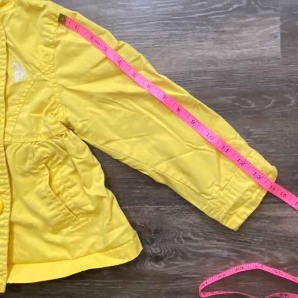 US Polo Assn Yellow Jacket with Hood Polka Dots Inside Children’s Size 5 - Picture 8 of 12
